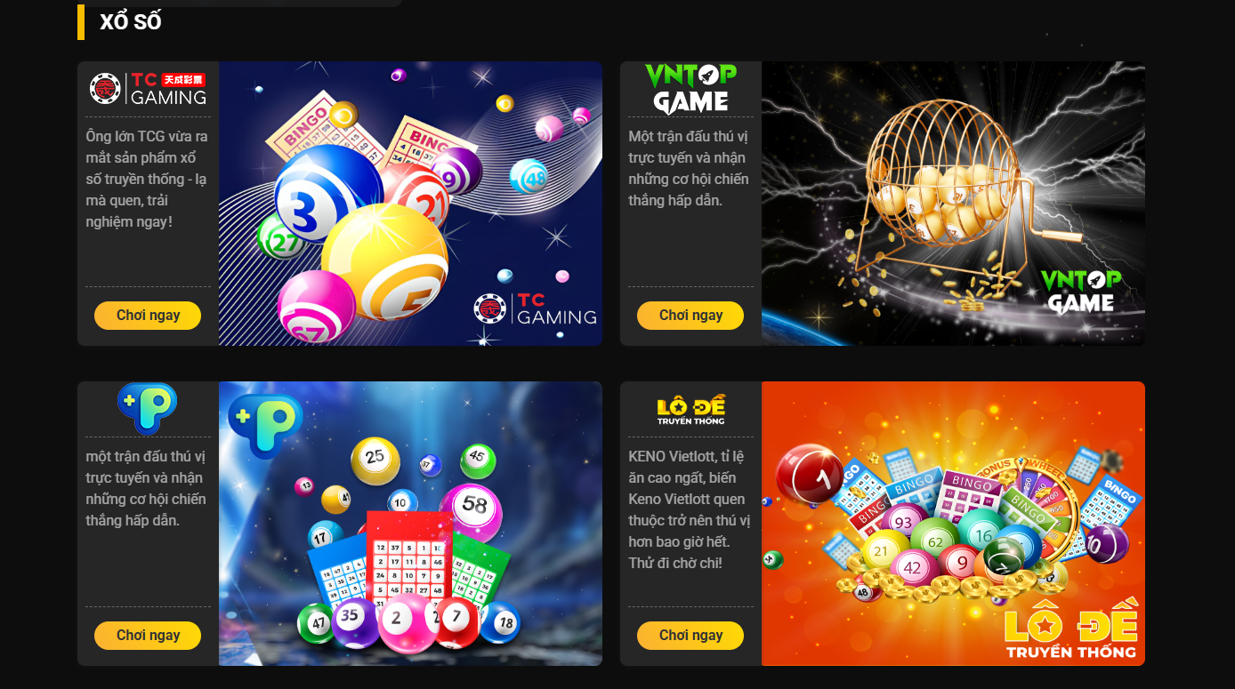 Tại sảnh xổ số - lô đề của 888B, người chơi có thể thoải mái lựa chọn hình thức yêu thích